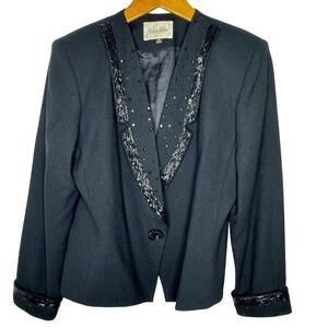 Vintage Nolan Miller Wool bead and‎ sequine dress blazer